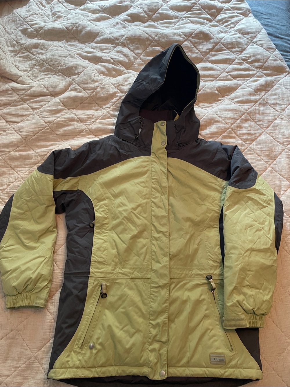 L.L. Bean Two-Tone Light Green and Dark Gray Women’s Snow Jacket